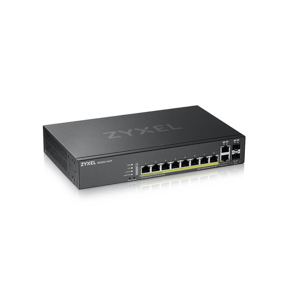 ZYXEL GS2220-10HP 8-PORT GBE L2 POE SWITCH WITH GBE UPLINK