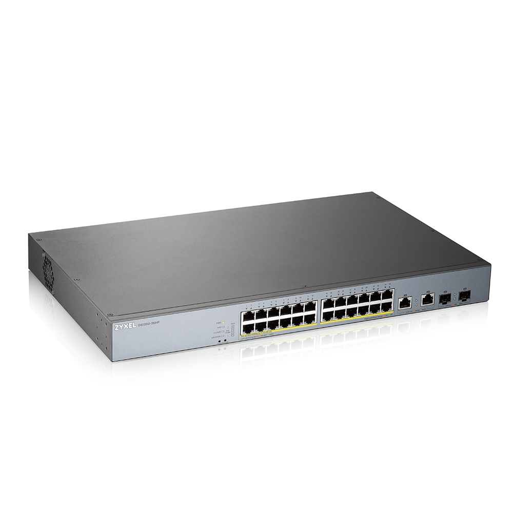 ZYXEL GS1350-26HP 26 PORT YÖNETİLEBİLİR POE SWITCH (375 WATT)