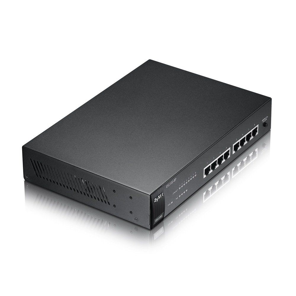 ES1100-8P 8-port 10/100 Yönetilmeyen PoE Switch -ZYXELMARKET