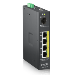 ZYXEL RGS100-5P 4x10/100/1000+1 SFP YÖNETİLEMEZ POE ENDÜSTRİYEL SWİTCH (120 WATT)