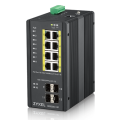 ZYXEL RGS200-12P 8x10/100/1000+4 SFP YÖNETİLEBİLİR POE ENDÜSTRİYEL SWITCH