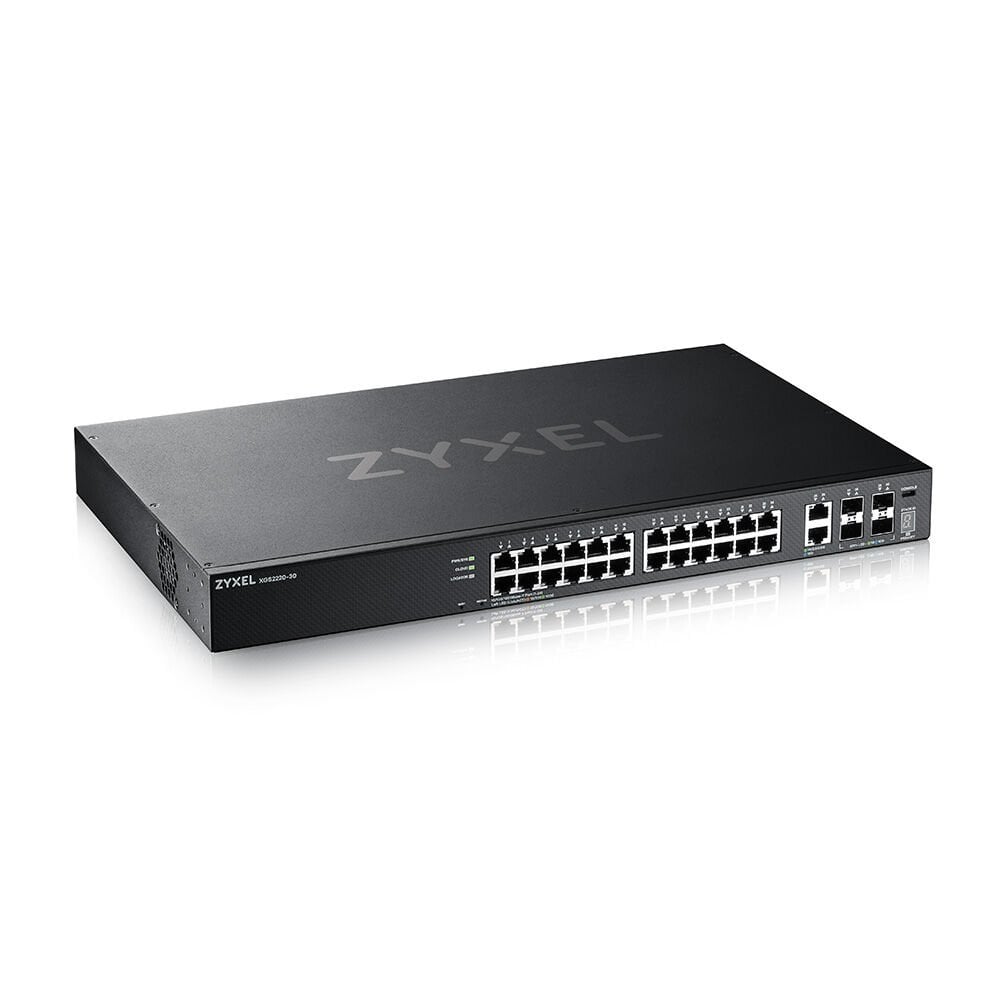 ZYXEL XGS2220-30 24 PORT GIGABIT RJ45 + 4x10G SFP PORT + 2 10G RJ45 L3 ACCESS SWITCH