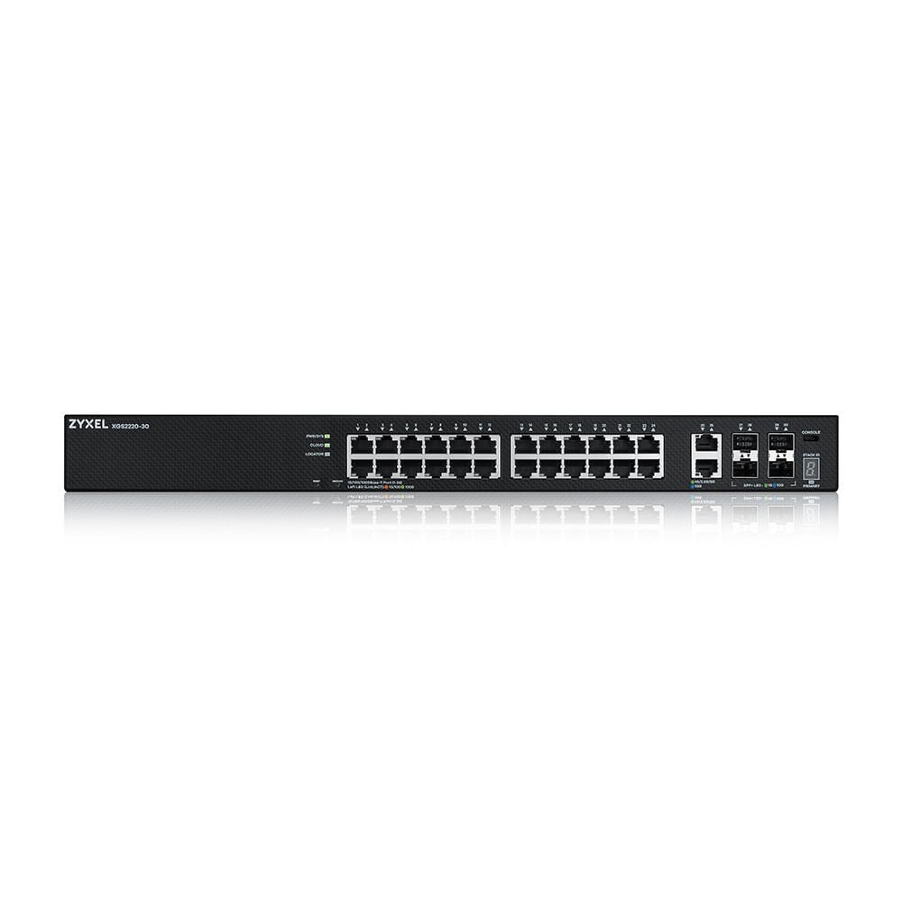ZYXEL XGS2220-30HP 24 PORT GIGABIT L3 POE+ 10G UPLINK ACCESS SWITCH