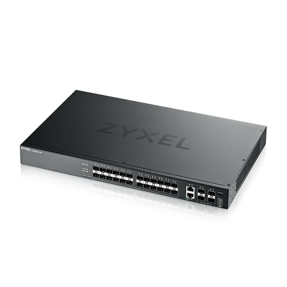 ZYXEL XGS2220-30F 24 PORT SFP L3 YÖNETİLEBİLİR ACCESS SWITCH + 6 10G UPLINK