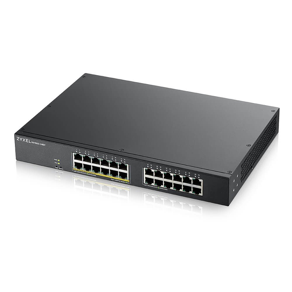 ZYXEL GS1900-24EP 24 PORT 24x10/100/1000 + GİGABİT WEB SMART POE YÖNETİLEBİLİR SWITCH