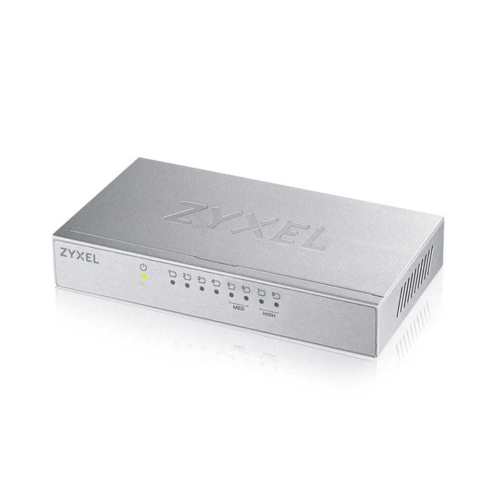 ZYXEL GS-108B 8 PORT 10/100/1000 MBPS SWITCH METAL KASA