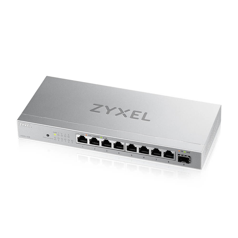 ZYXEL XMG-108 8 PORT 2.5G + 1G SFP/10G SFP+ MULTIGIGABIT METAL YONETILEMEZ DESKTOP SWITCH