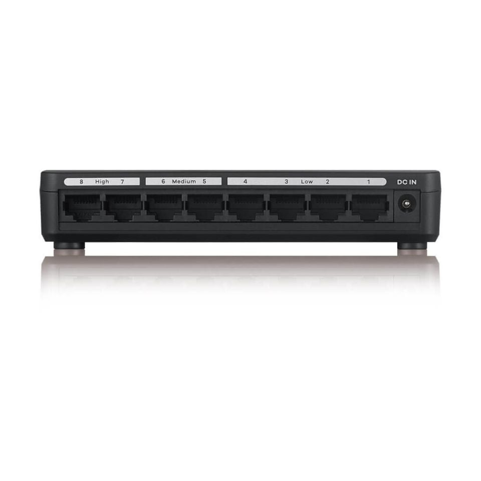 ZYXEL GS-108S V2 8 PORT MASAÜSTÜ GİGABİT ETHERNET MEDYA SWITCH